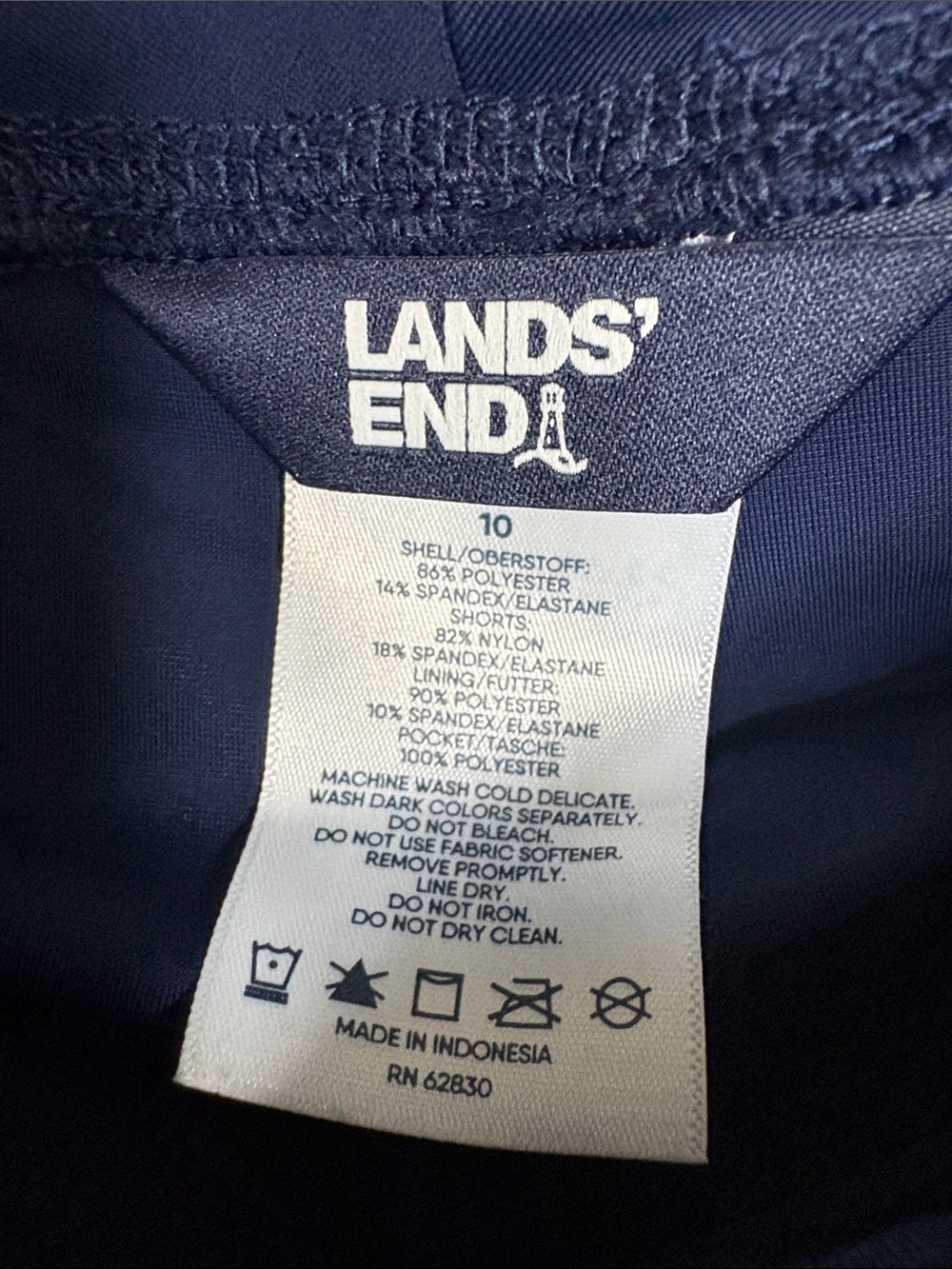 👙Lands’ End Swim Skirt Skort Shorts. Paisley and Navy. Excellent condition! 10 - Picture 9 of 12